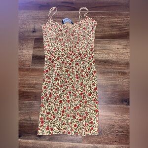 Realisation Par Red and Cream Floral Dress